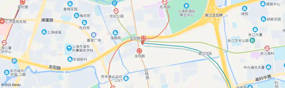 上海浦东南路龙阳路_公交站地图_上海公交_妙搜公交查询2025