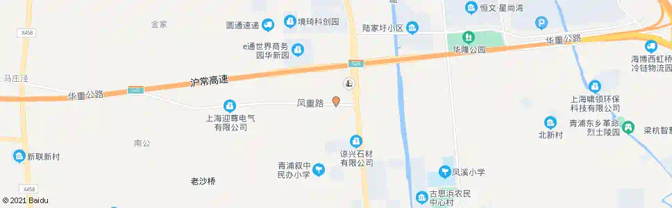 上海凤重路程家桥_公交站地图_上海公交_妙搜公交查询2025