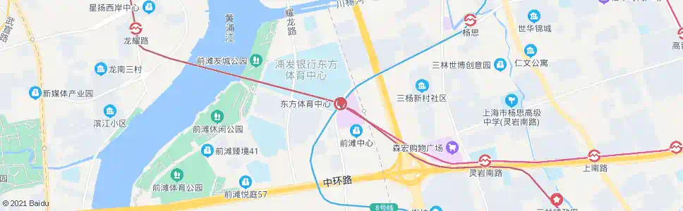 上海东方体育中心_公交站地图_上海公交_妙搜公交查询2025
