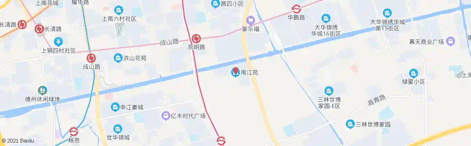 上海杨高南路南江苑_公交站地图_上海公交_妙搜公交查询2025