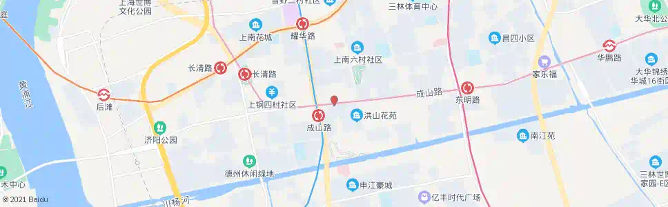 上海成山路上南路_公交站地图_上海公交_妙搜公交查询2025
