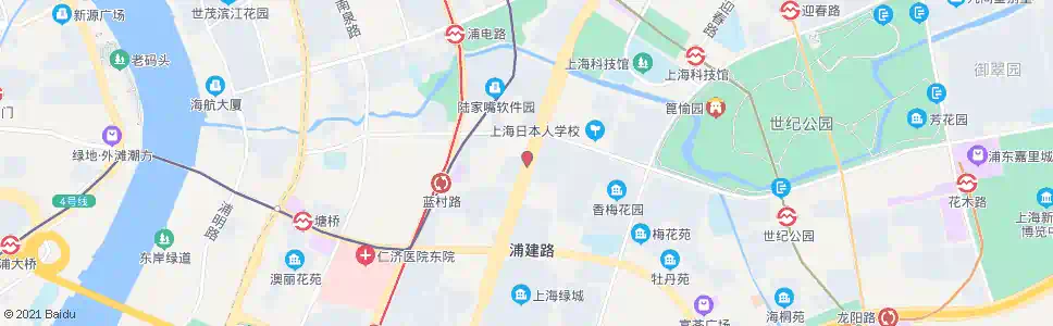 上海杨高南路蓝村路_公交站地图_上海公交_妙搜公交查询2025
