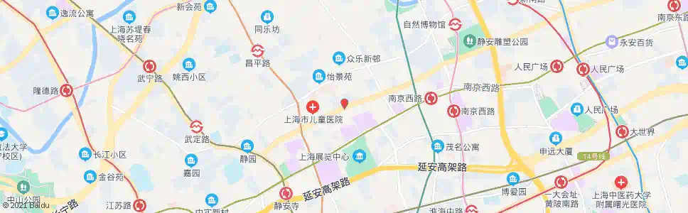 上海西康路北京西路_公交站地图_上海公交_妙搜公交查询2025