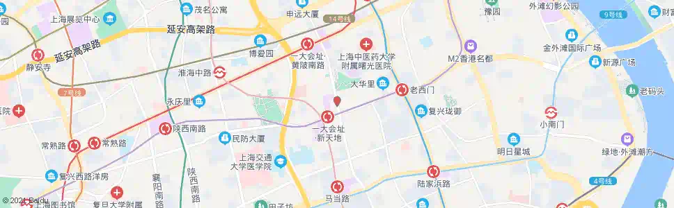 上海黄坡南路复兴中路_公交站地图_上海公交_妙搜公交查询2025