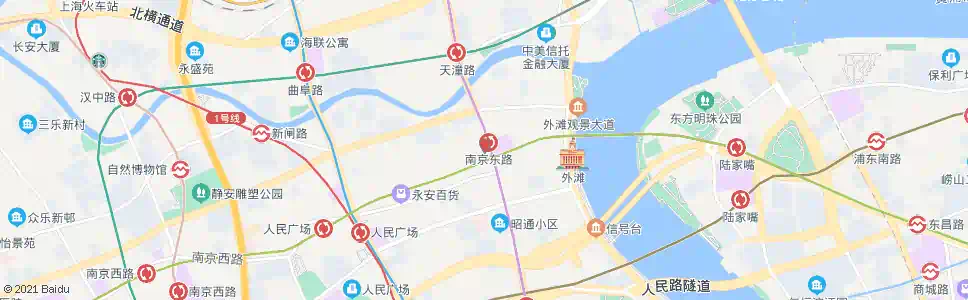 上海河南中路南京东路_公交站地图_上海公交_妙搜公交查询2025