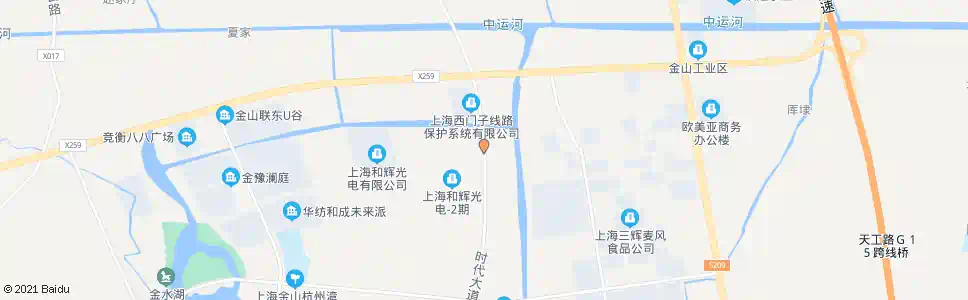 上海时代大道九工路_公交站地图_上海公交_妙搜公交查询2025