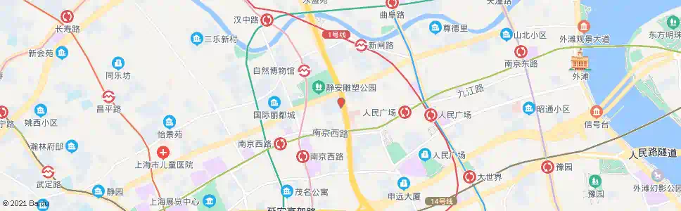 上海成都北路北京西路_公交站地图_上海公交_妙搜公交查询2025