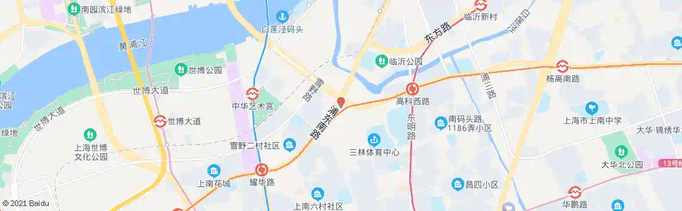 上海浦东南路高科西路(长途客运东站)_公交站地图_上海公交_妙搜公交查询2025