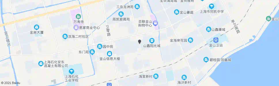 上海金山大道蒙山路_公交站地图_上海公交_妙搜公交查询2025
