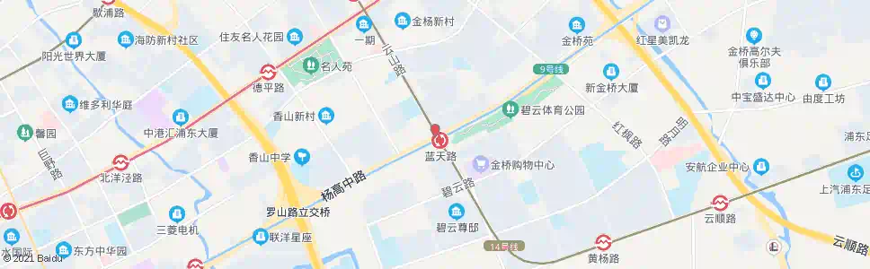 上海云山路杨高中路_公交站地图_上海公交_妙搜公交查询2025