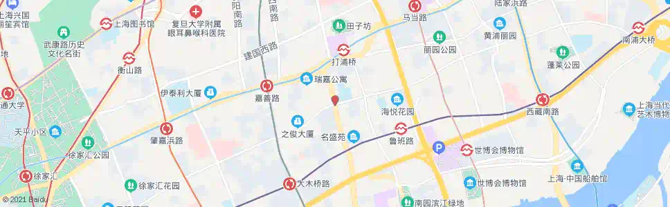 上海瑞金南路斜土路_公交站地图_上海公交_妙搜公交查询2025
