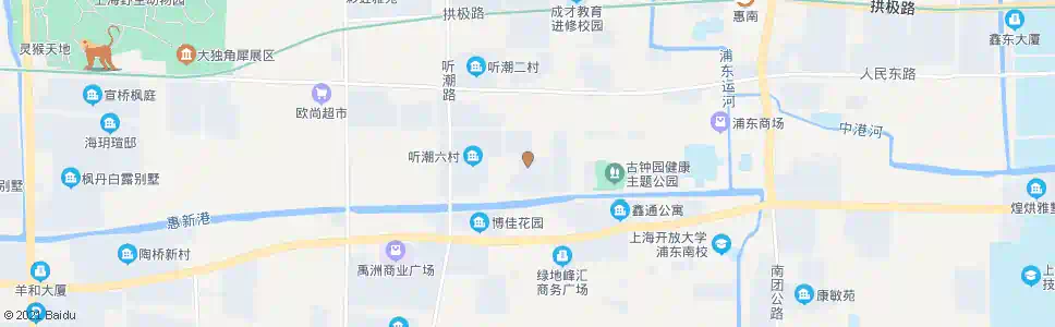 上海听潮五村_公交站地图_上海公交_妙搜公交查询2025