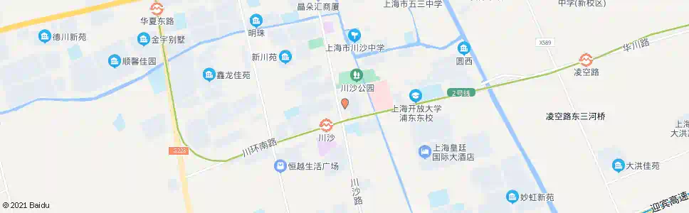 上海川环南路川沙路(桃园小区)_公交站地图_上海公交_妙搜公交查询2025