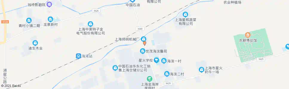 上海星火水闸_公交站地图_上海公交_妙搜公交查询2025