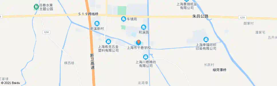 上海干巷学校_公交站地图_上海公交_妙搜公交查询2025