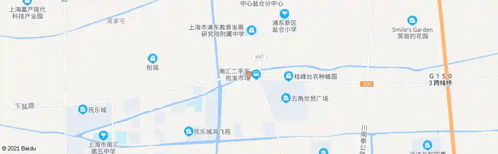 上海下盐路三灶港桥_公交站地图_上海公交_妙搜公交查询2025
