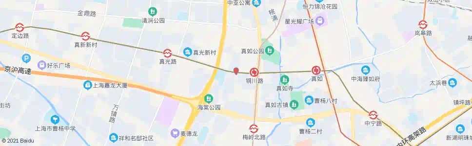 上海北石路铜川路_公交站地图_上海公交_妙搜公交查询2025