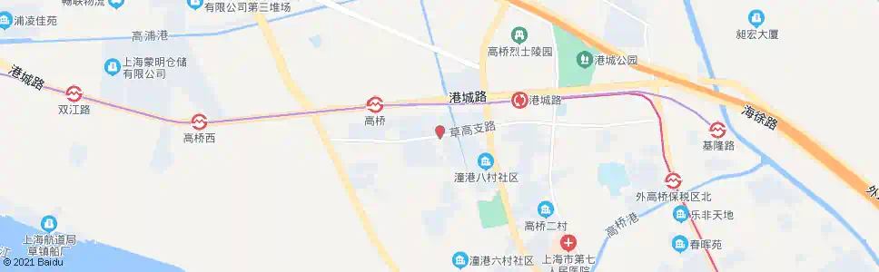 上海和龙路草高支路_公交站地图_上海公交_妙搜公交查询2025