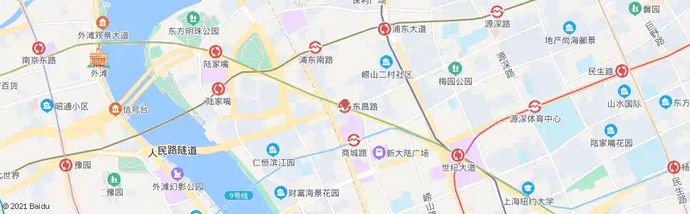 上海浦城路东昌路_公交站地图_上海公交_妙搜公交查询2025