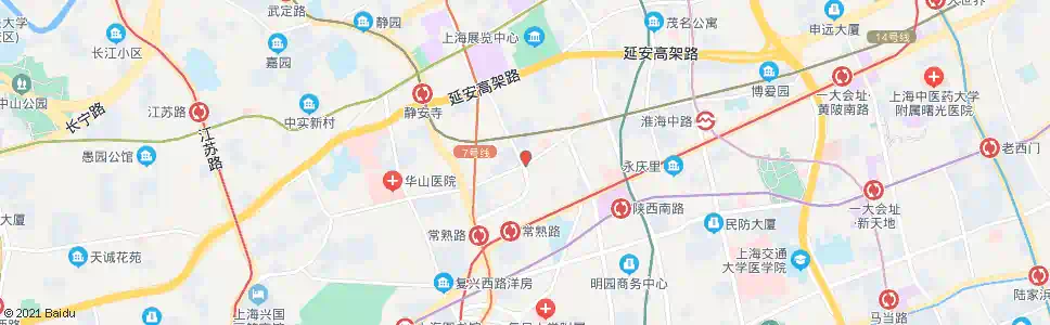 上海长乐路富民路_公交站地图_上海公交_妙搜公交查询2025