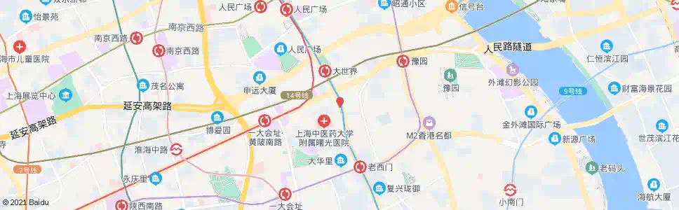 上海西藏南路淮海东路_公交站地图_上海公交_妙搜公交查询2025