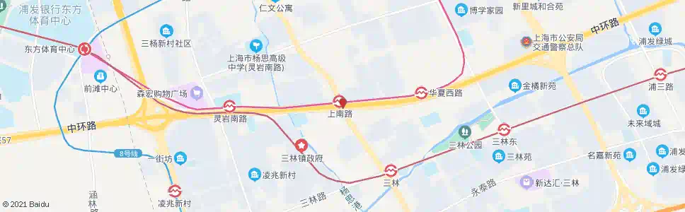 上海华夏西路上南路_公交站地图_上海公交_妙搜公交查询2025