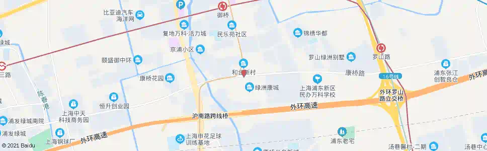 上海康桥路御青路_公交站地图_上海公交_妙搜公交查询2025