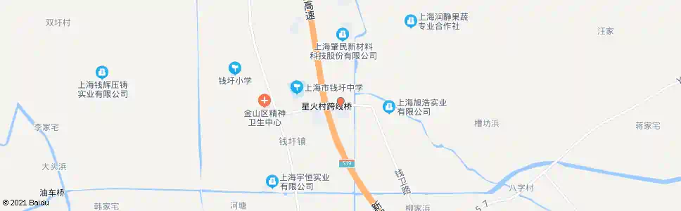 上海钱鑫路_公交站地图_上海公交_妙搜公交查询2025