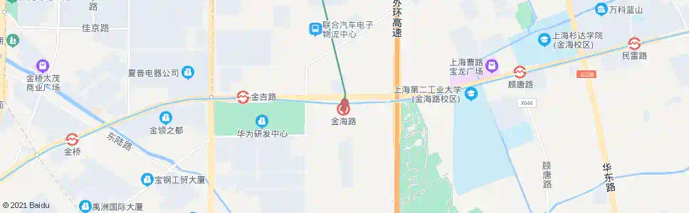 上海金海路地铁站_公交站地图_上海公交_妙搜公交查询2025