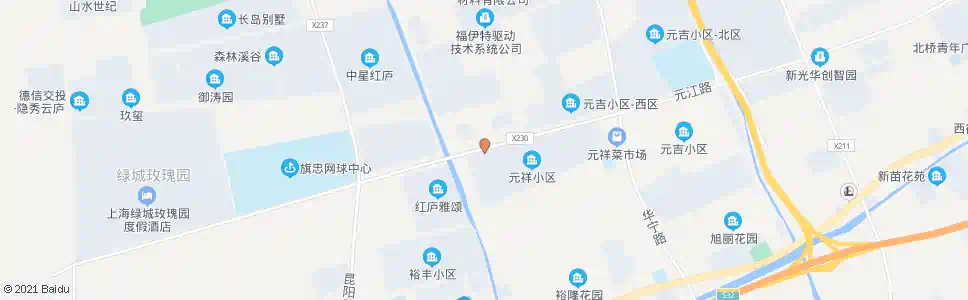 上海元江路元松路_公交站地图_上海公交_妙搜公交查询2025