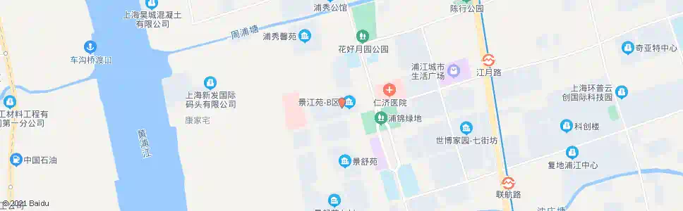 上海浦秀路江月路_公交站地图_上海公交_妙搜公交查询2025