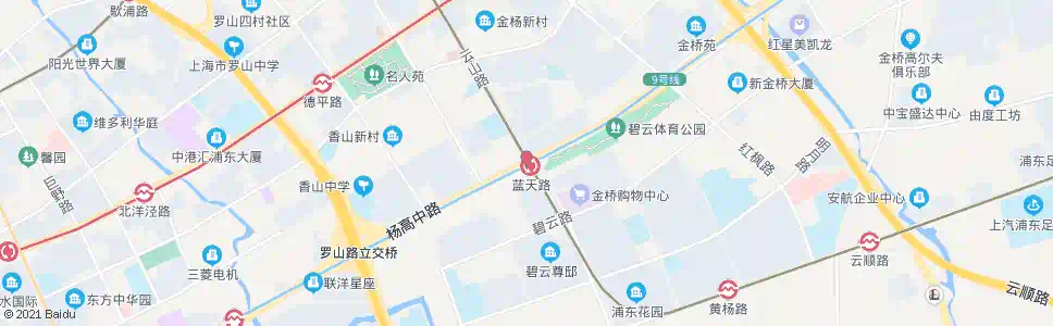 上海杨高中路云山路_公交站地图_上海公交_妙搜公交查询2025