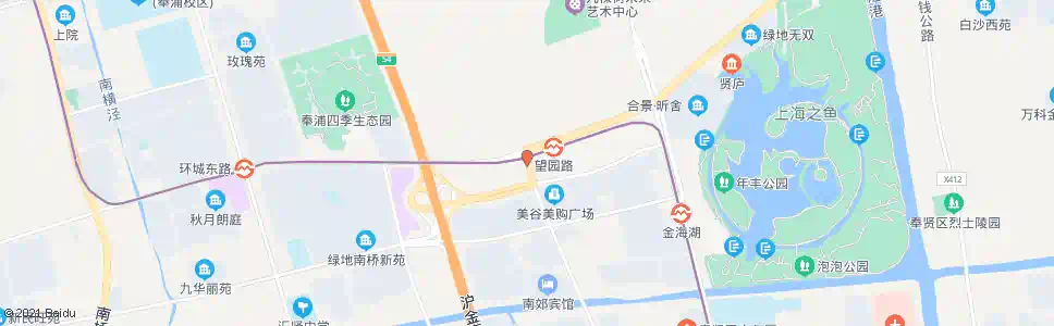 上海望园南路航南公路_公交站地图_上海公交_妙搜公交查询2025