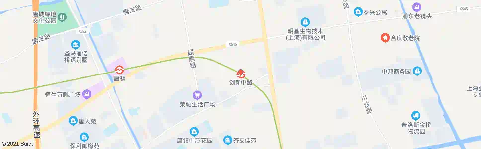 上海创新中路站_公交站地图_上海公交_妙搜公交查询2025