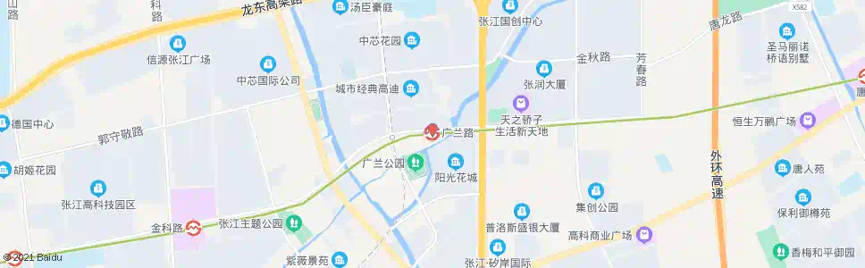 上海广兰路张江路_公交站地图_上海公交_妙搜公交查询2025