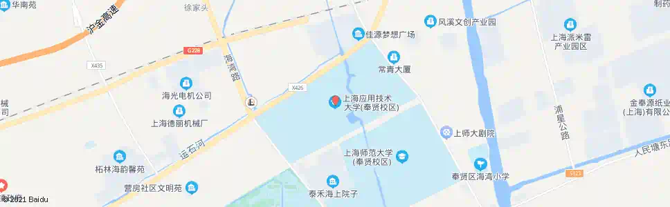 上海应用技术学院_公交站地图_上海公交_妙搜公交查询2025