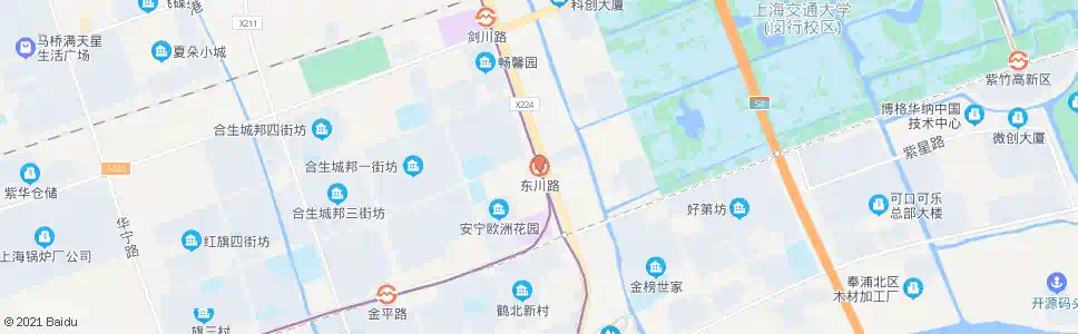 上海东川路站_公交站地图_上海公交_妙搜公交查询2025