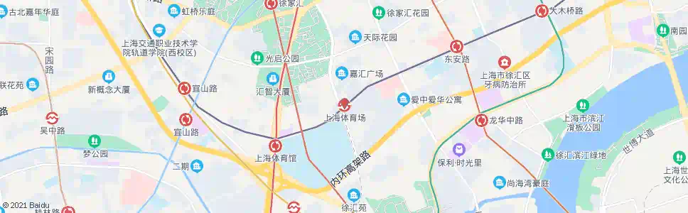上海上海体育场_公交站地图_上海公交_妙搜公交查询2025