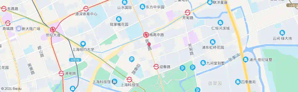 上海民生路丁香路_公交站地图_上海公交_妙搜公交查询2025