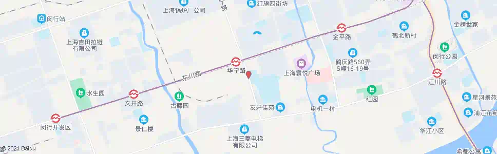 上海华宁路东川路_公交站地图_上海公交_妙搜公交查询2025