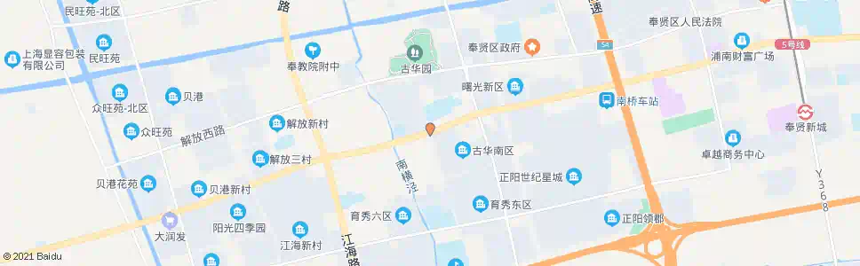 上海南奉公路_公交站地图_上海公交_妙搜公交查询2025