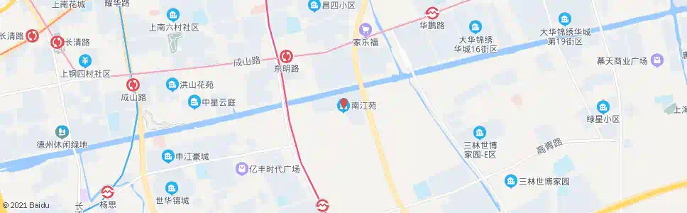 上海南江苑(杨高南路成山路)_公交站地图_上海公交_妙搜公交查询2025