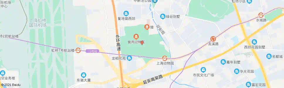 上海上海动物园(虹桥路虹井路)_公交站地图_上海公交_妙搜公交查询2025