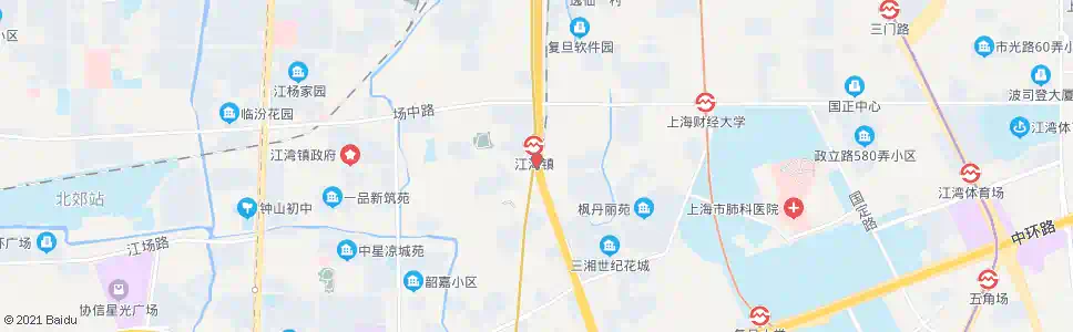 上海江湾(逸仙路仁德路)_公交站地图_上海公交_妙搜公交查询2025