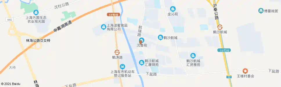 上海航瑞路(沉香阁)_公交站地图_上海公交_妙搜公交查询2025