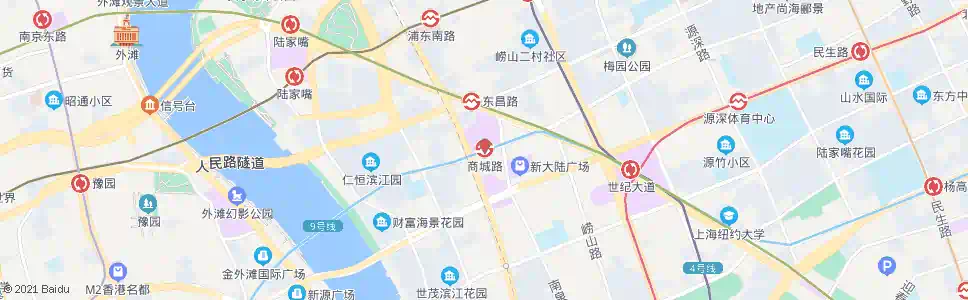 上海崂山路商城路_公交站地图_上海公交_妙搜公交查询2025