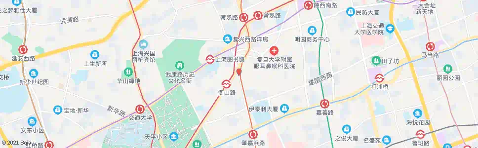 上海乌鲁木齐南路衡山路_公交站地图_上海公交_妙搜公交查询2025