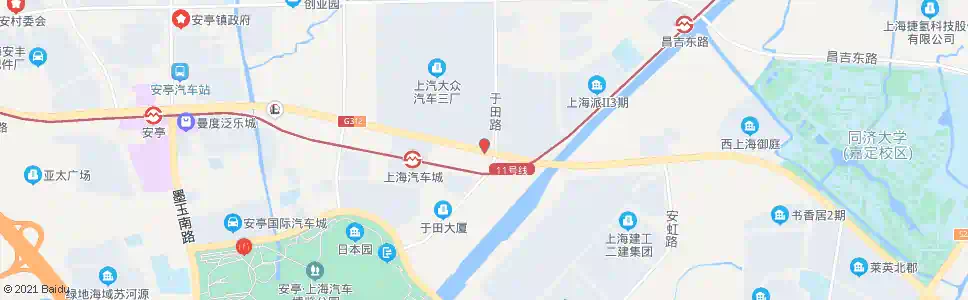 上海曹安公路于田路_公交站地图_上海公交_妙搜公交查询2025