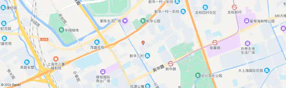 上海航北路航新路_公交站地图_上海公交_妙搜公交查询2025