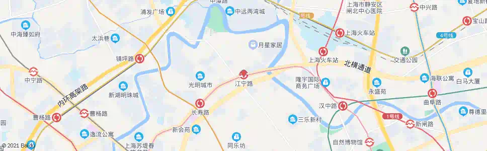 上海江宁路站_公交站地图_上海公交_妙搜公交查询2025